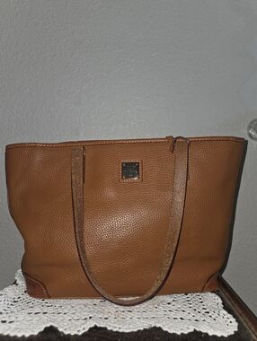 Dooney & Bourke Cognac Pebbled Leather Tote